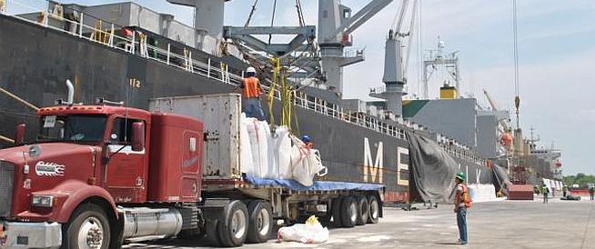 Primera exportación de azúcar en Puerto Chiapas